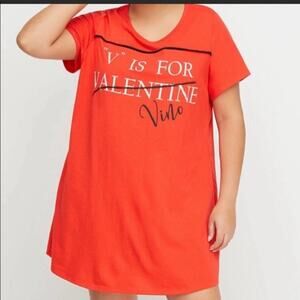 Lane Bryant Cacique Valentine Vino Graphic Sleepshirt